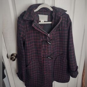 Checkered Duffle Coat